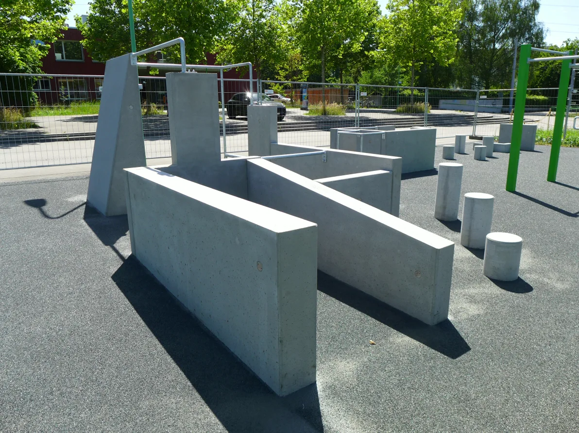 Beton-Lines der Parkour-Anlage im Sportzentrum Heerenschürli